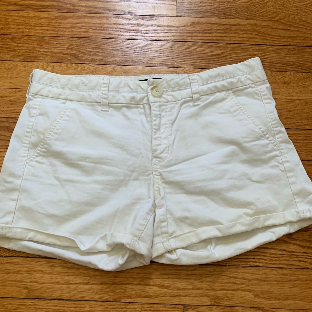 White chino shorts